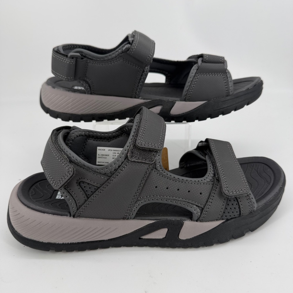 Eddie Bauer Anchor Mens Grey Sport Sandals Size 9 Adjustable Straps Outdoor